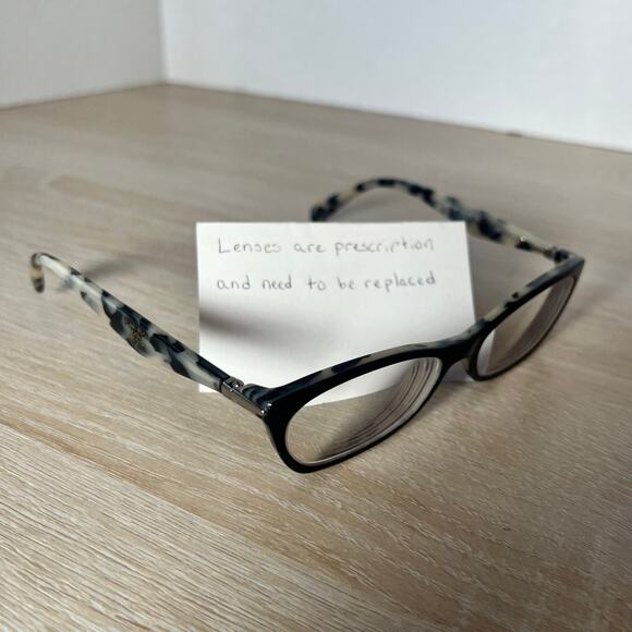 Prada VPR15P ROK-1O1 Eyeglasses Black Tortoise Cream PARTS ONLY 53-16-135 - Picture 1 of 10